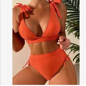 Orange highrise Bikini set